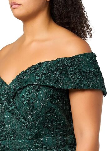 Xscape Women's Off The Shoulder Sweetheart Neckline Long Lace Dress in Saudi Arabia