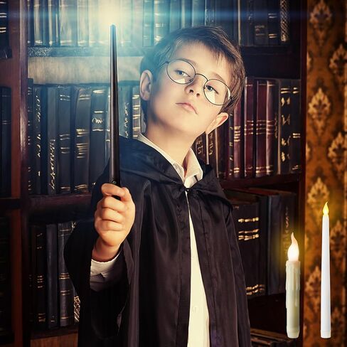 VIHOSE 22 قطعة من الشموع العائمة مع عصا زينة عيد الميلاد شموع معلقة سحرية وامضة LED ضوء دافئ شمعة عائمة عديمة اللهب مع عصا تعمل بالبطارية عن بعد شموع لمستلزمات الحفلات in Kuwait