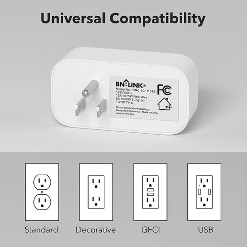 BN-LINK Bluetooth Smart Plug, Smart Outlet Work with Bluetooth Directly, Remote Control by App, No Hub Required, 4 Pack in Saudi Arabia