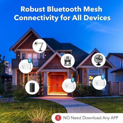 قابس ذكي بلوتوث BN-LINK، مخرج ذكي يعمل مع البلوتوث مباشرة، جهاز تحكم عن بعد عن طريق التطبيق، لا يتطلب محور، 4 عبوات in Kuwait