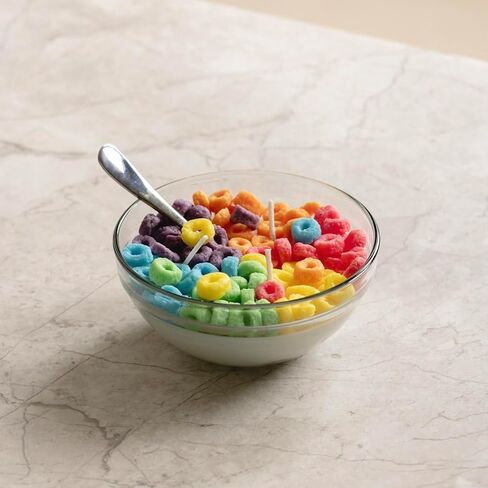 Fruit Loops Cereal Scented Candle, Realistic Look, 3 Wicks in Saudi Arabia