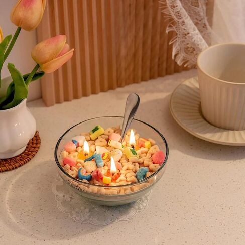Fruit Loops Cereal Scented Candle, Realistic Look, 3 Wicks in Saudi Arabia