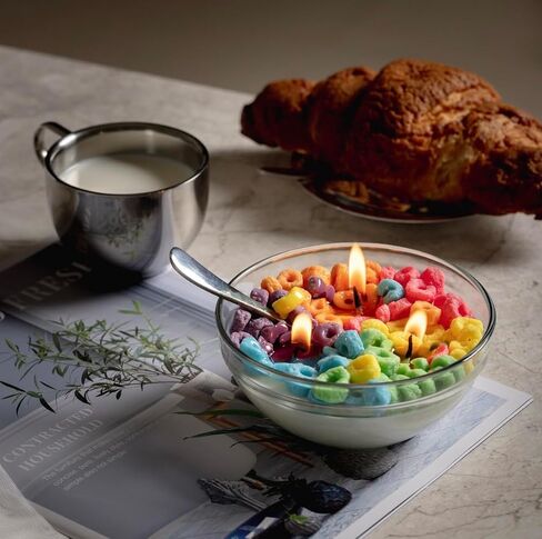 Fruit Loops Cereal Scented Candle, Realistic Look, 3 Wicks in Saudi Arabia