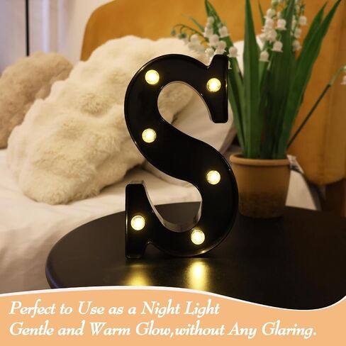 حروف مضيئة LED، 26 مصباح حروف أبجدية، حروف صغيرة مع أضواء، أضواء حروف تعمل بالبطارية للحفلات، الطاولة، ديكور الحائط (حرف-A) in Kuwait