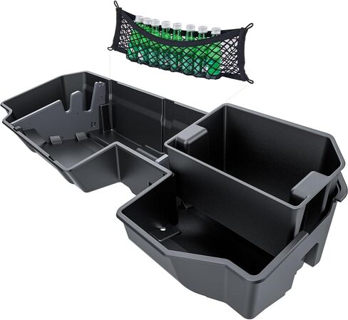 Underseat Storage Compatible with Crew Cab Chevy Silverado/GMC Sierra 1500(2014-2018)&2500 3500 HD(2015-2019), Upgraded Rear Under Seat Organizer Cargo Box for 2019 1500 Ld/Lt in Saudi Arabia