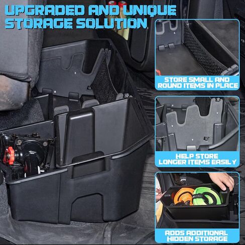 Underseat Storage Compatible with Crew Cab Chevy Silverado/GMC Sierra 1500(2014-2018)&2500 3500 HD(2015-2019), Upgraded Rear Under Seat Organizer Cargo Box for 2019 1500 Ld/Lt in Saudi Arabia