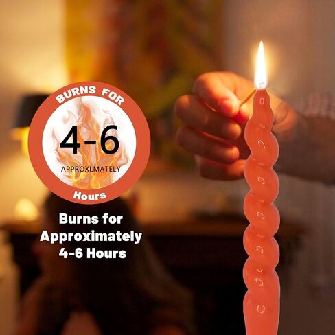 10 Inch Candlestick Pink Spiral Taper Candle Spiral Twisted Candles Unscented Swirl Candlesticks for Home Décor Wedding Party Dinner Valentine's Day Candles Date, Set of 4 in Saudi Arabia