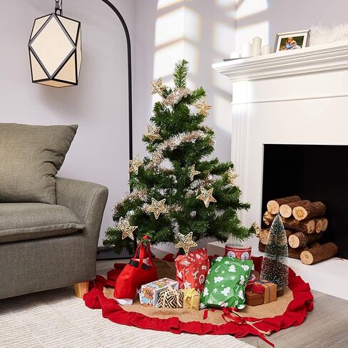 3D Gold Star Christmas Tree Ornaments (4 x 1.5 x 4 Inches, 12 Pack) in Saudi Arabia
