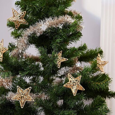 3D Gold Star Christmas Tree Ornaments (4 x 1.5 x 4 Inches, 12 Pack) in Saudi Arabia