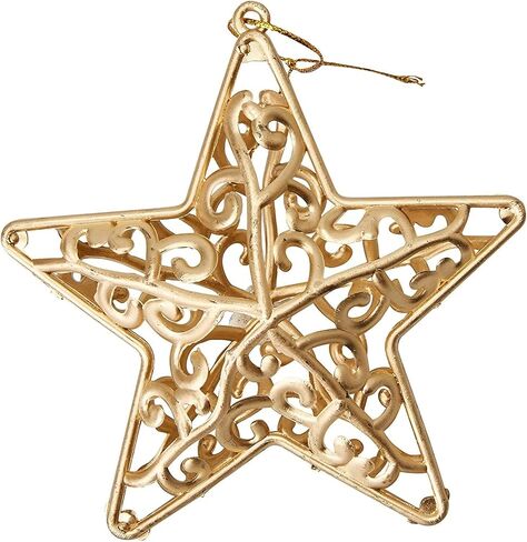 3D Gold Star Christmas Tree Ornaments (4 x 1.5 x 4 Inches, 12 Pack) in Saudi Arabia