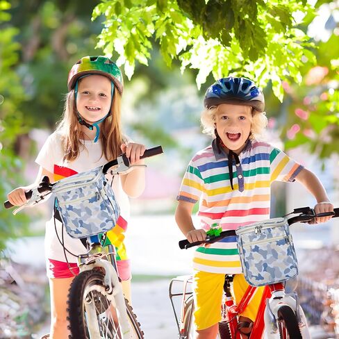 SAMORE Kids Bike Basket Handlebar Bags for Girls Front Bicycle Baskets Children Tricycle Handlebar Bag Green in Saudi Arabia