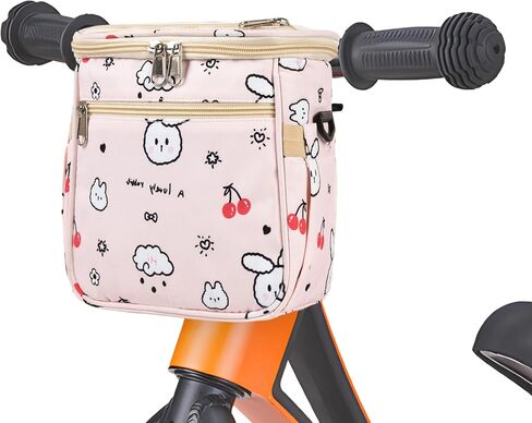 SAMORE Kids Bike Basket Handlebar Bags for Girls Front Bicycle Baskets Children Tricycle Handlebar Bag Green in Saudi Arabia