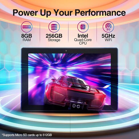 كمبيوتر لوحي Fusion5 10 بوصة Windows 11 Pro FWIN232 Plus S1 فائق النحافة بنظام Windows - (ذاكرة وصول عشوائي سعتها 4 جيجابايت، USB 3.0، Micro HDMI، وحدة معالجة مركزية Intel رباعية النواة، شاشة IPS HD، كاميرات 5 ميجابكسل و2 ميجابكسل، بلوتوث 4.0، ويندوز 11)  in Kuwait