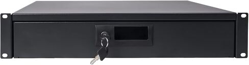 TECHTOO رف جبل درج رف درج DJ رف حالة خادم خزانة مع مفتاح وقفل لخادم المعدات 19 بوصة AV DJ خزائن رفوف (3U) in Kuwait