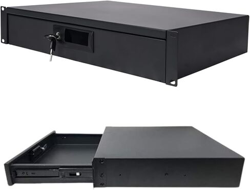 TECHTOO رف جبل درج رف درج DJ رف حالة خادم خزانة مع مفتاح وقفل لخادم المعدات 19 بوصة AV DJ خزائن رفوف (3U) in Kuwait