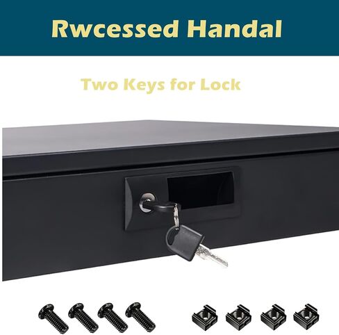 TECHTOO رف جبل درج رف درج DJ رف حالة خادم خزانة مع مفتاح وقفل لخادم المعدات 19 بوصة AV DJ خزائن رفوف (3U) in Kuwait