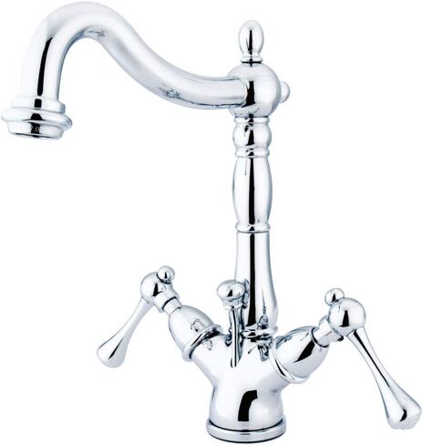 Kingston Brass KS1431BL Heritage Bathroom Faucet, Polished Chrome in Saudi Arabia