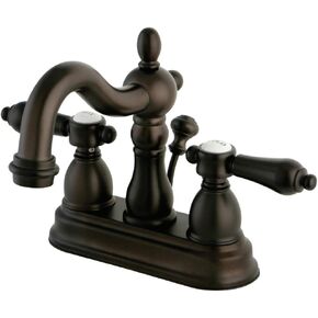 Kingston Brass KS1605BAL 4" Centerset Bathroom Faucet, 4-3/4" in Spout Reach, Oil Rubbed Bronze