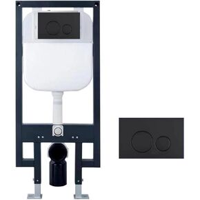 MEJE #039 In-Wall Toilet Tank Carrier with Dual-Flush Actuator Plate,Pneumatic device, White (Compitable with #MZE020P Wall-Hung Smart Toilet to work as A Intelligent Toilet Combo)