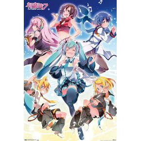 Trends International Hatsune Miku - Group Wall Poster, 22.375" x 34", Unframed Version