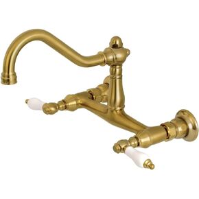 Kingston Brass KS3247PL Vintage Bathroom Faucet, Brushed Brass