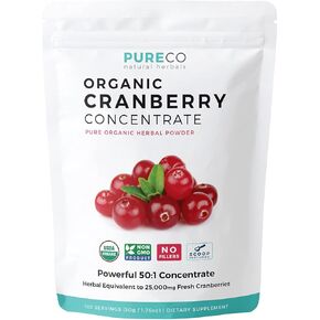 USDA Cranberry Powder Organic Certified - Organic Cranberry Juice Concentrate Support Urinary Tract Health for Women & Men - Pure Cranberry Concentrate Vegan Non-GMO & Filler Free (200 Servings)