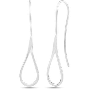 925 Sterling Silver Crystal Leaf Ear Climber Earrings | Rhodium Plated Crawler Earrings for Women 15 MM