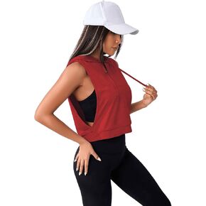 SweatyRocks Women's Sleeveless Workout Top Gym Activewear Crop Tank Top Open Side Shirt for Athletic Exercise Khaki Small