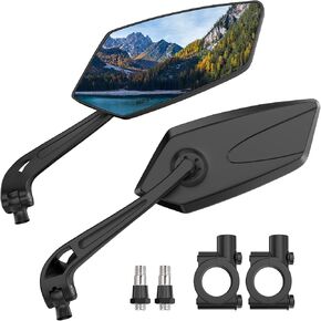 Bicycle Mirrors for Handlebars, Adjustable Bike Mirror Handlebar Mount, Bicycle Rear View Mirror for Mountain Road Bike, E-bike, Scooter etc., Bicycle Universal Fit Accessories