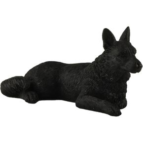 JFSM INC. 6" Black German Shepherd Figurine - Black German Shepherd Gifts, Gifts for German Shepherd Lovers, Black German Shepherd Decor