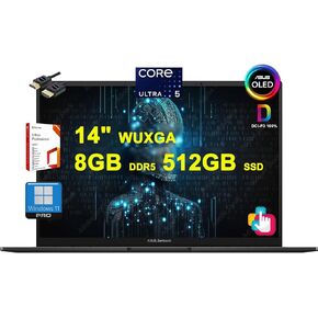 ASUS Zenbook OLED Copolit AI PC Laptop | 14" FHD+ Lumina OLED Touch 550nits 100% DCI-P3 Glossy | Intel 16-core Ultra 7 155H | 16GB DDR5 1TB SSD | Backlit Thunderbolt Harman/kardon Win11Pro +HDMI Cable