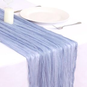 Cheesecloth Table Runner 35x120 Inches for Baby Shower Decorations Gauze Boho Rustic Cheese Cloth Table Runners for Wedding Bridal Shower Birthday Party Table Decor(Sage Green)
