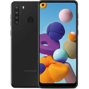 Samsung Galaxy A21 GSM Unlocked Android Cell Phone, US Version Smartphone, 32GB Storage, Long-Lasting Battery, 6.5" Infinity Display, Quad Camera, Black (Renewed)