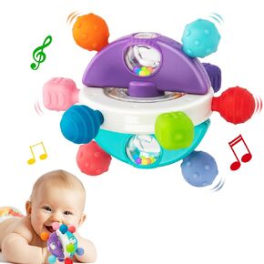 Baby Sensory Teething Toys, Montessori Baby Toys Teether, Silicone Teethers for Babies, Chew Toy for Babies 0-12 Months, Gifts for Newborn Infant Boys Girls 0-6 6-12 12-18 Months