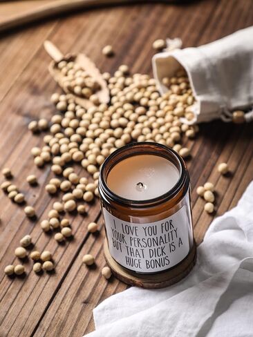 FUND AMLIGHT Teakwood Scented Candle, I Love You for Your Personality, Unique Rude Gift for Husband Boyfriend in Saudi Arabia