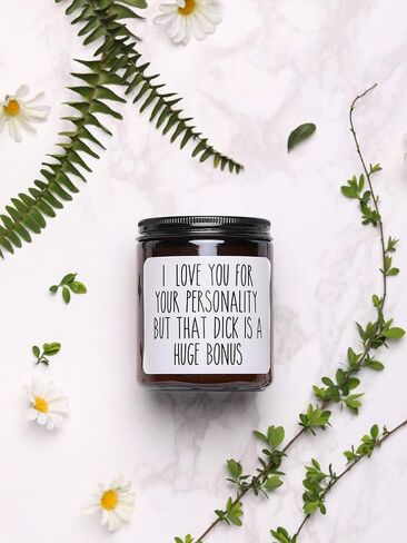 FUND AMLIGHT Teakwood Scented Candle, I Love You for Your Personality, Unique Rude Gift for Husband Boyfriend in Saudi Arabia
