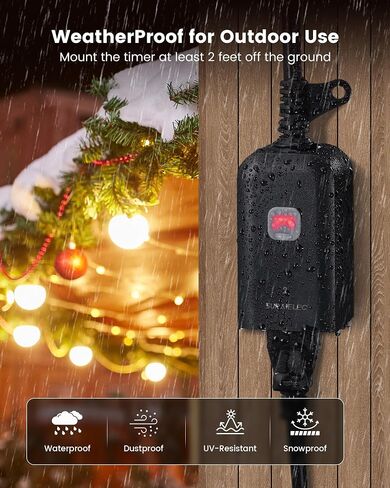 SURAIELEC Outdoor Remote Control Outlet, Wireless Waterproof Remote Power Switch, 15 AMP, 100 FT Range, 1 Remote 1 Outlet, Electrical Plug for Indoor Outdoor Lights, Holiday Decorations in Saudi Arabia