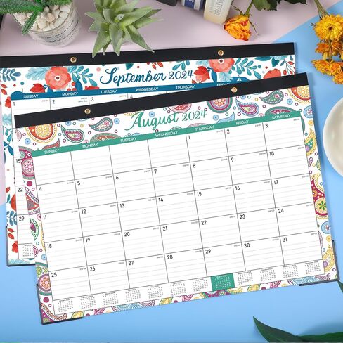 2025 Desk Calendar - Desk Calendar 2025 from January - December 2025,12 Months Desk Pad Calendar, 17" x 12", Large Ruled Blocks in Kuwait