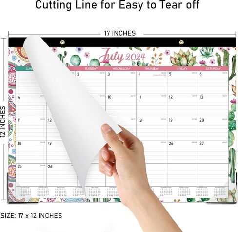 2025 Desk Calendar - Desk Calendar 2025 from January - December 2025,12 Months Desk Pad Calendar, 17" x 12", Large Ruled Blocks in Kuwait