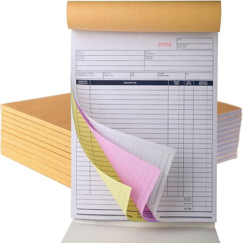 Sales Order Book, 8-1/2" X 11" Inch, 3-Part Carbonless Forms with White, Yellow, and Pink Copies, 33 Sets per Pack (1) in Saudi Arabia