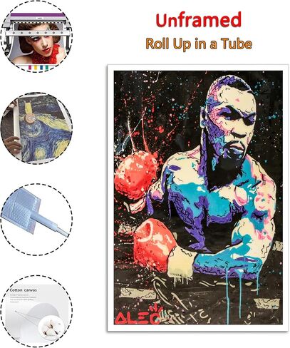 EMH Alec-Monopolys Boxing Tyson Poster Decorative Painting Canvas Wall Art Living Room Posters Bedroom Painting 12x18inch(30x45cm) in Saudi Arabia