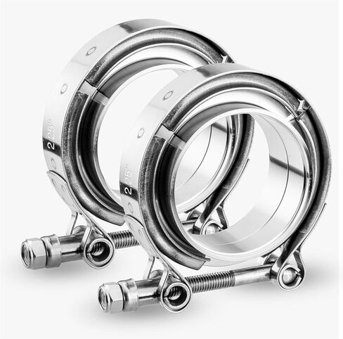 LCGP 2 Pack V-band Clamp,3" 304 Stainless Steel V-Band Clamp with Male and Female Flange Kit for Turbo Exhaust, Downpipe, Exhaust System, Etc in Saudi Arabia