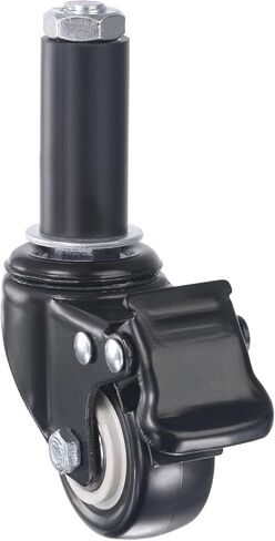 uxcell Swivel Expanding Stem Caster with Brake 1.5" Diameter 22mm Stem 88Lbs Load Capacity, for Kitchen Prep Tables, PVC, Pack of 4 in Kuwait