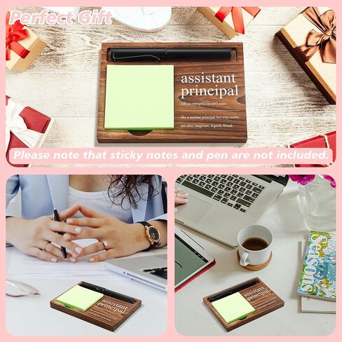 School Counselor Sticky Note Holder Wooden Notepad & Pen Holder 6.5" x 4.7" Sticky Note Pad Holder Dispenser for Desk School Counselor Definition Work Gifts, NPA180 in Saudi Arabia
