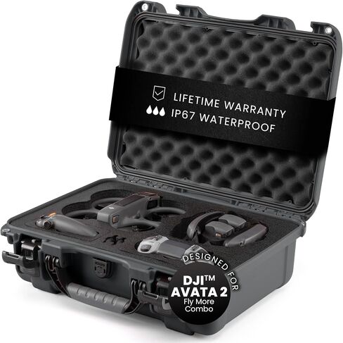 NANUK 925 لـ DJI Avata 2 Fly More Combo - حافظة صلبة مقاومة للماء مع حشوة إسفنجية، جرافيت in Kuwait