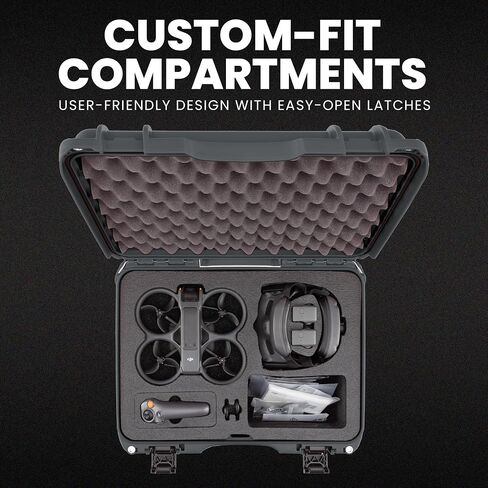 NANUK 925 لـ DJI Avata 2 Fly More Combo - حافظة صلبة مقاومة للماء مع حشوة إسفنجية، جرافيت in Kuwait