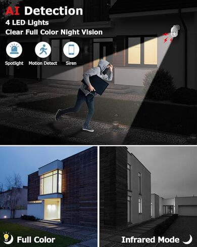ANRAN 8MP PoE Security Camera System, 4K Outdoor/Indoor CCTV Cameras with 8CH NVR for Home Surveillance System, Wired PTZ Cam Kit w/Motion Sensor, Auto Tracking, Color Night Vision, 24/7 Record in Saudi Arabia