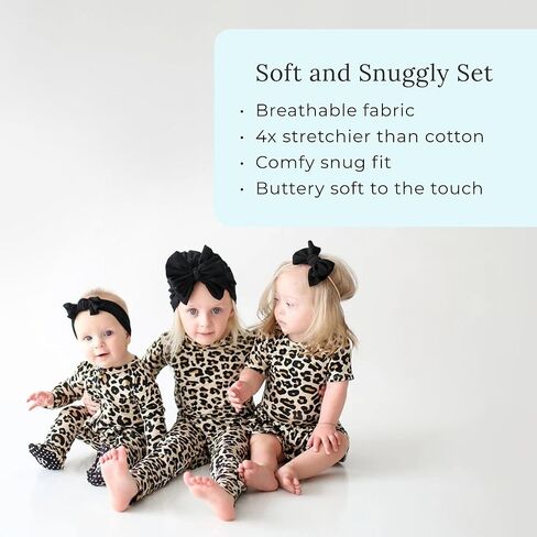 Posh Peanut Baby Pajamas Set - Soft Viscose from Bamboo Kids Two Piece PJ - Easy Care Toddler Sleepers Little Girl Clothes (3-4 Years) in Saudi Arabia