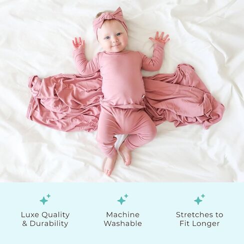 Posh Peanut Baby Pajamas Set - Soft Viscose from Bamboo Kids Two Piece PJ - Easy Care Toddler Sleepers Little Girl Clothes (3-4 Years) in Saudi Arabia