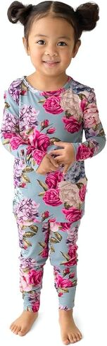 Posh Peanut Baby Pajamas Set - Soft Viscose from Bamboo Kids Two Piece PJ - Easy Care Toddler Sleepers Little Girl Clothes (3-4 Years) in Saudi Arabia